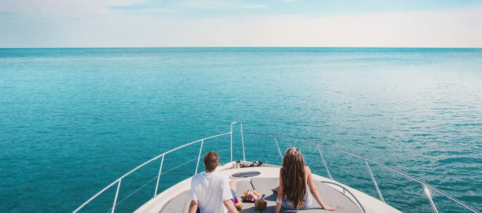 A private yacht cruise on calm Dubai waters