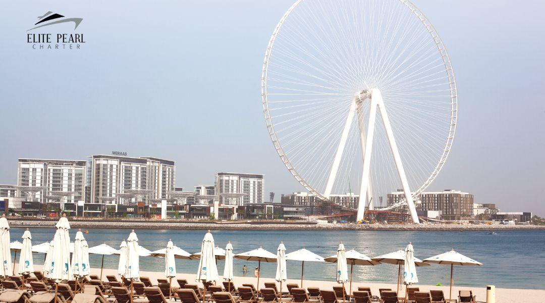 Chartering a yacht at Blue Water Island Dubai